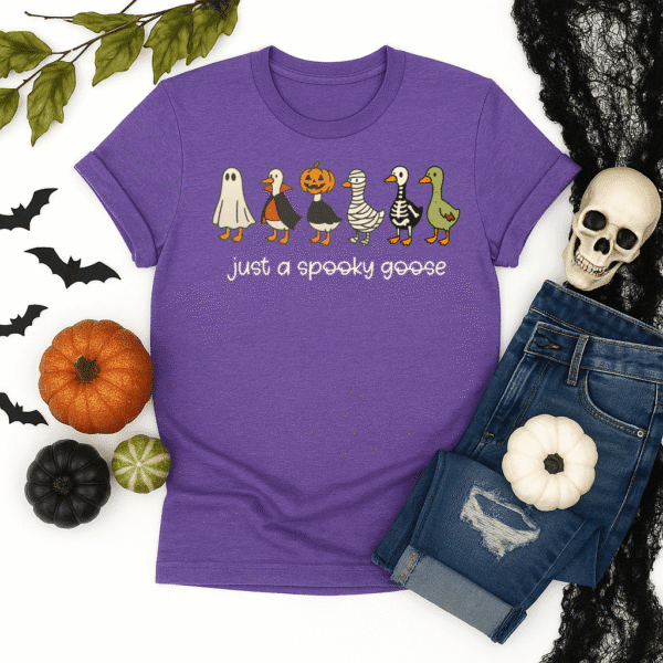 Just a Spooky Goose Halloween Shirt – Funny Goose Costume Tee