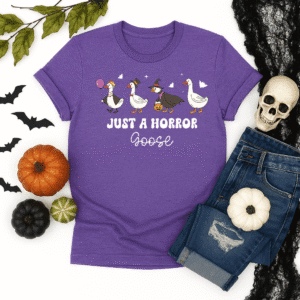 Just a Horror Goose Halloween Shirt – Funny Goose Graphic Tee